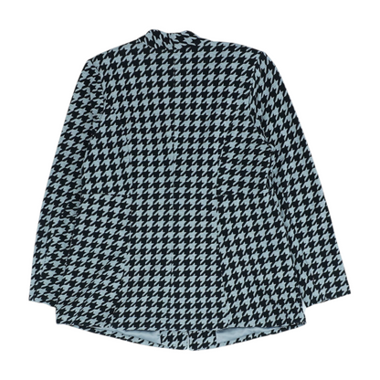Black Plus Houndstooth Blazer