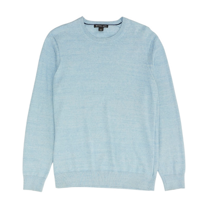 Blue Solid Pullover Sweater