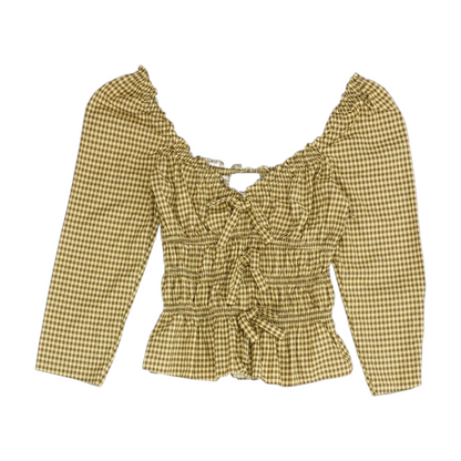 Tan Check Blouse
