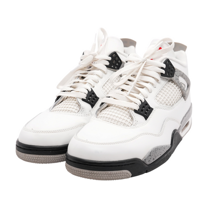 White Cement Jordan 4 Retro High-Top Athletic Shoes