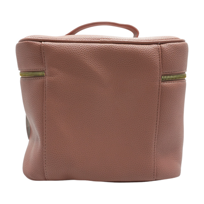Pink Solid Makeup Bag