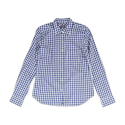 Blue Check Button Down