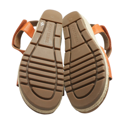 Orange Wedged Sandals