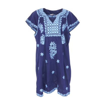 Navy Plus Floral Midi Dress