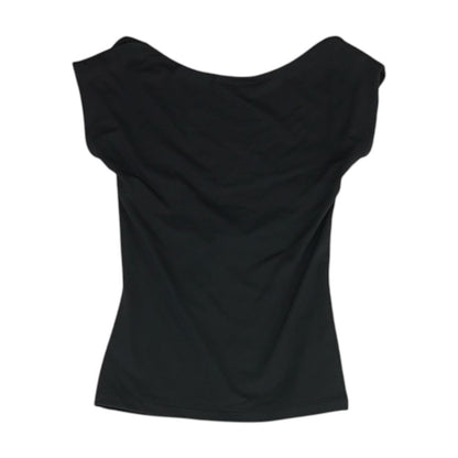 Black Cropped Knit Top