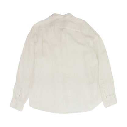 Ivory Solid Long Sleeve Button Down