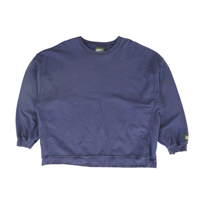 Blue Solid Sweatshirt Pullover