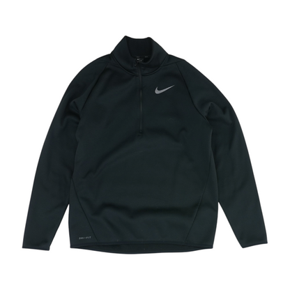 Black Solid 1/4 Zip Pullover