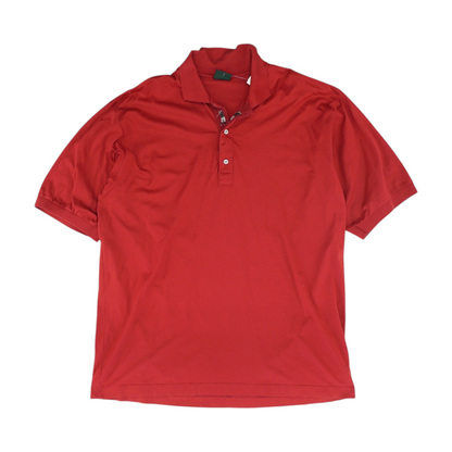Red Solid Short Sleeve Polo