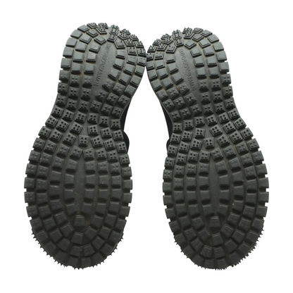 Black Nylon Sneakers with Scuba Details and Drawstring