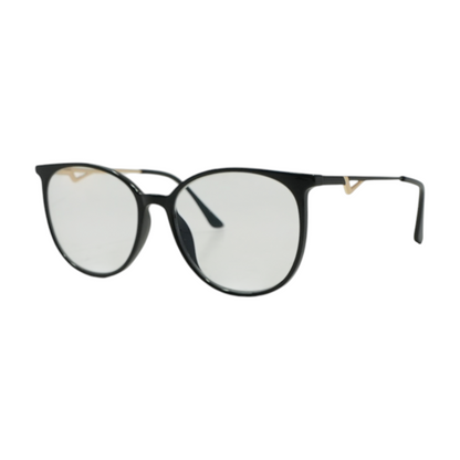 Black DX978968-05 Round Prescription Eyewear