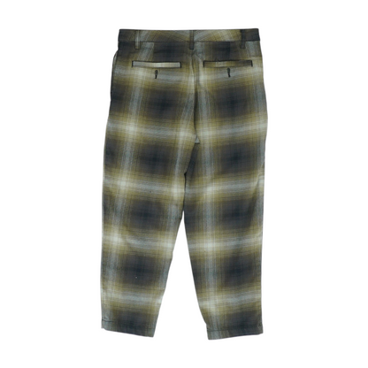 Green Plaid Regular Pants