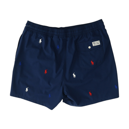 Navy Print Swim Bottom
