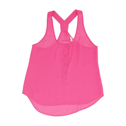 Pink Solid Sleeveless Blouse