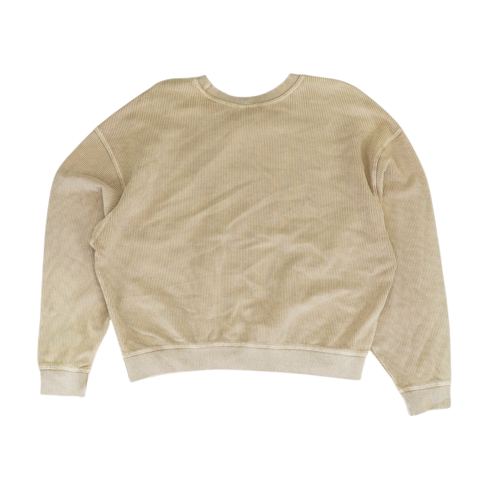 Beige Solid Sweatshirt Pullover