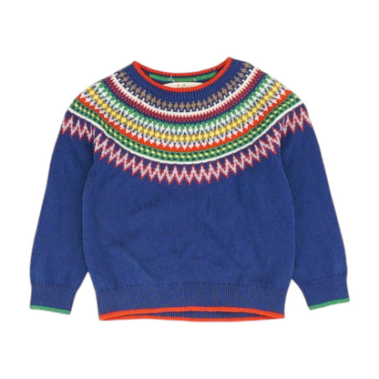 Blue Print Pullover Sweater