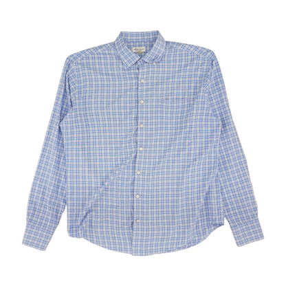 Blue Plaid Long Sleeve Button Down