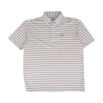 White Striped Short Sleeve Polo