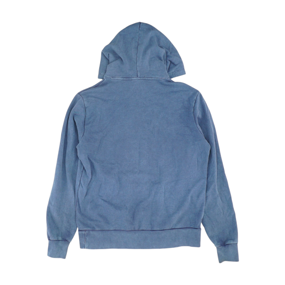 Blue Solid Hoodie Pullover