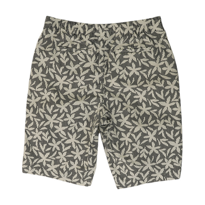 Black Print Chino Shorts