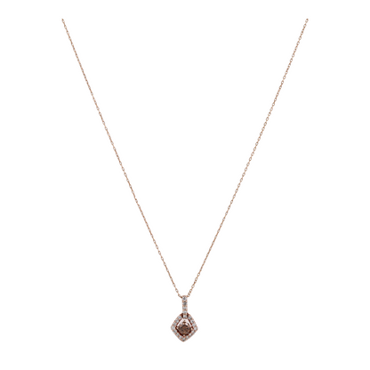 3/4 ctw 14K Rose Gold Diamond Pendant Necklace