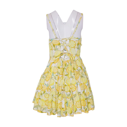 Yellow Graphic Mini Dress