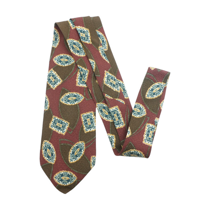 Burgundy Graphic Neck Tie