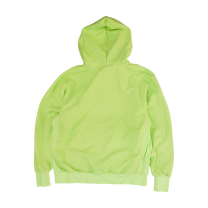 Neon Green Solid Hoodie Pullover