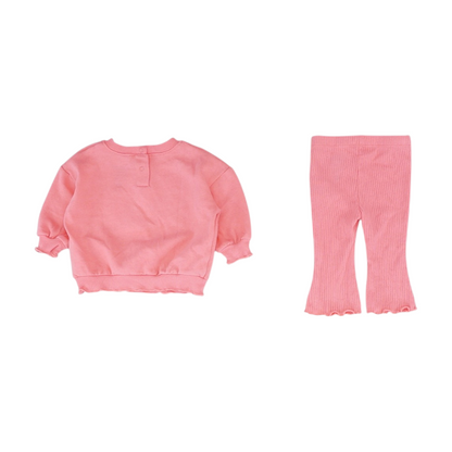 Pink Graphic Long Sleeve Set