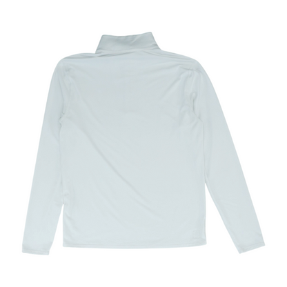 White Solid 1/4 Zip Pullover
