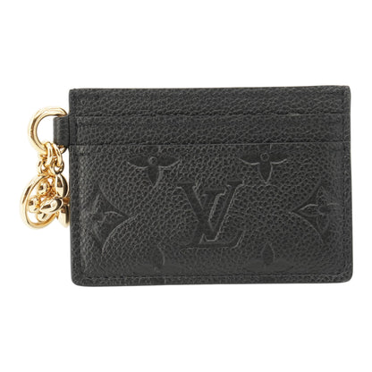 Black LV Charms Card Holder in Monogram Empreinte Leather