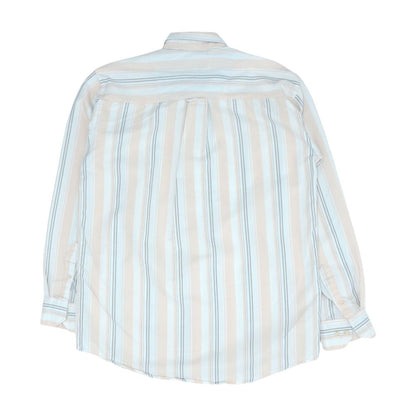 Peach Striped Long Sleeve Button Down