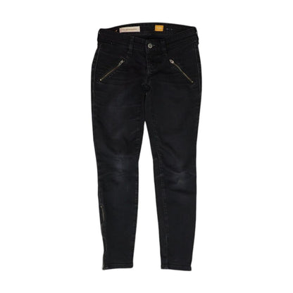Black Solid Low Rise Skinny Leg Jeans
