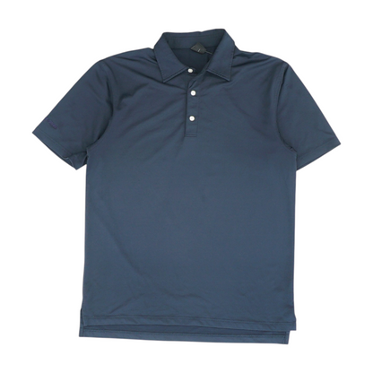 Navy Solid Short Sleeve Polo
