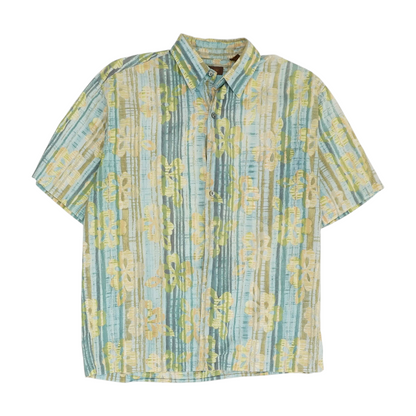 Blue Striped Short Sleeve Button Down