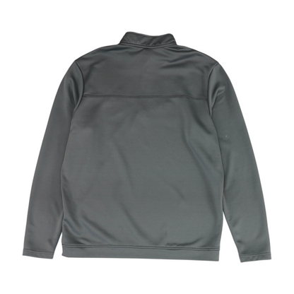 Gray Solid 1/4 Zip Pullover