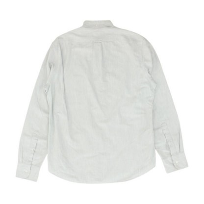 Gray Solid Long Sleeve Button Down