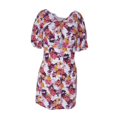 White Floral Mini Dress