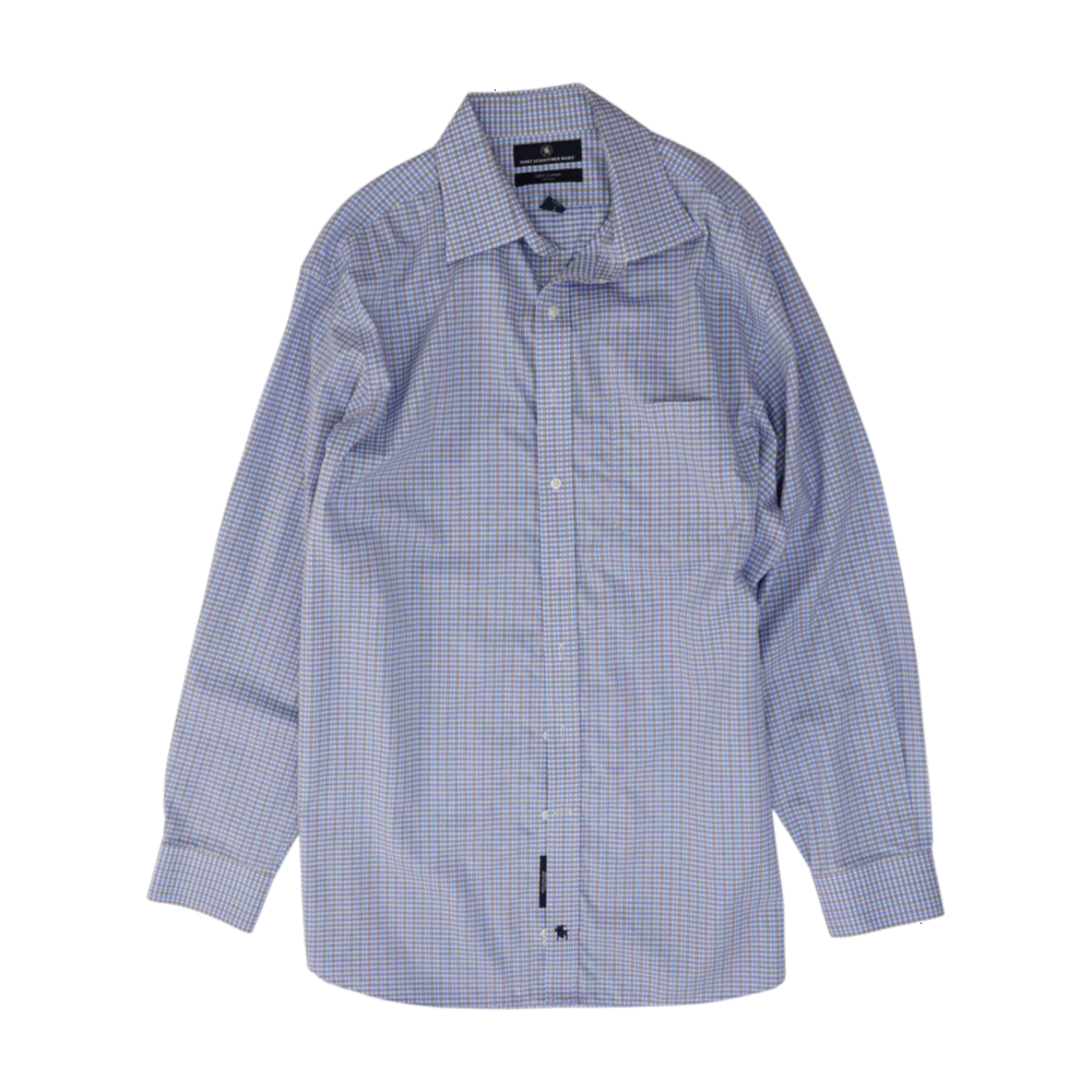 Blue Plaid Long Sleeve Button Down