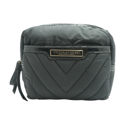 Black Solid Makeup Bag