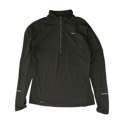 Gray Solid 1/4 Zip Pullover
