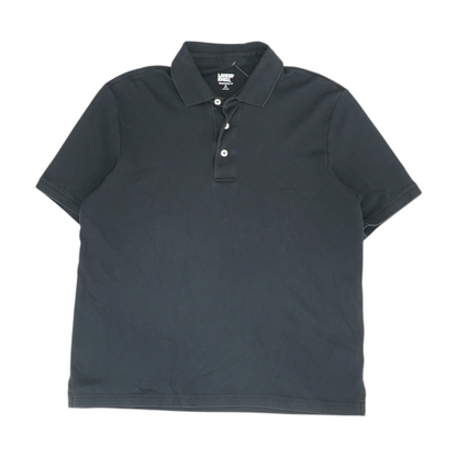 Black Solid Short Sleeve Polo