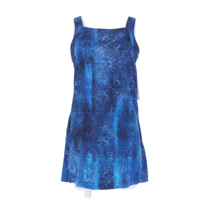 Blue Petite Print Mini Dress