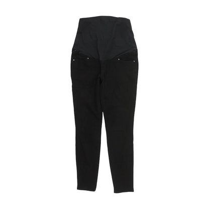 Black Solid Skinny Leg Jeans