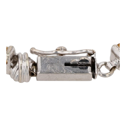White Gold Yellow Stone Tennis Bracelet