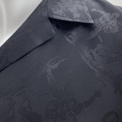 Black Football Jacquard Bowling Shirt