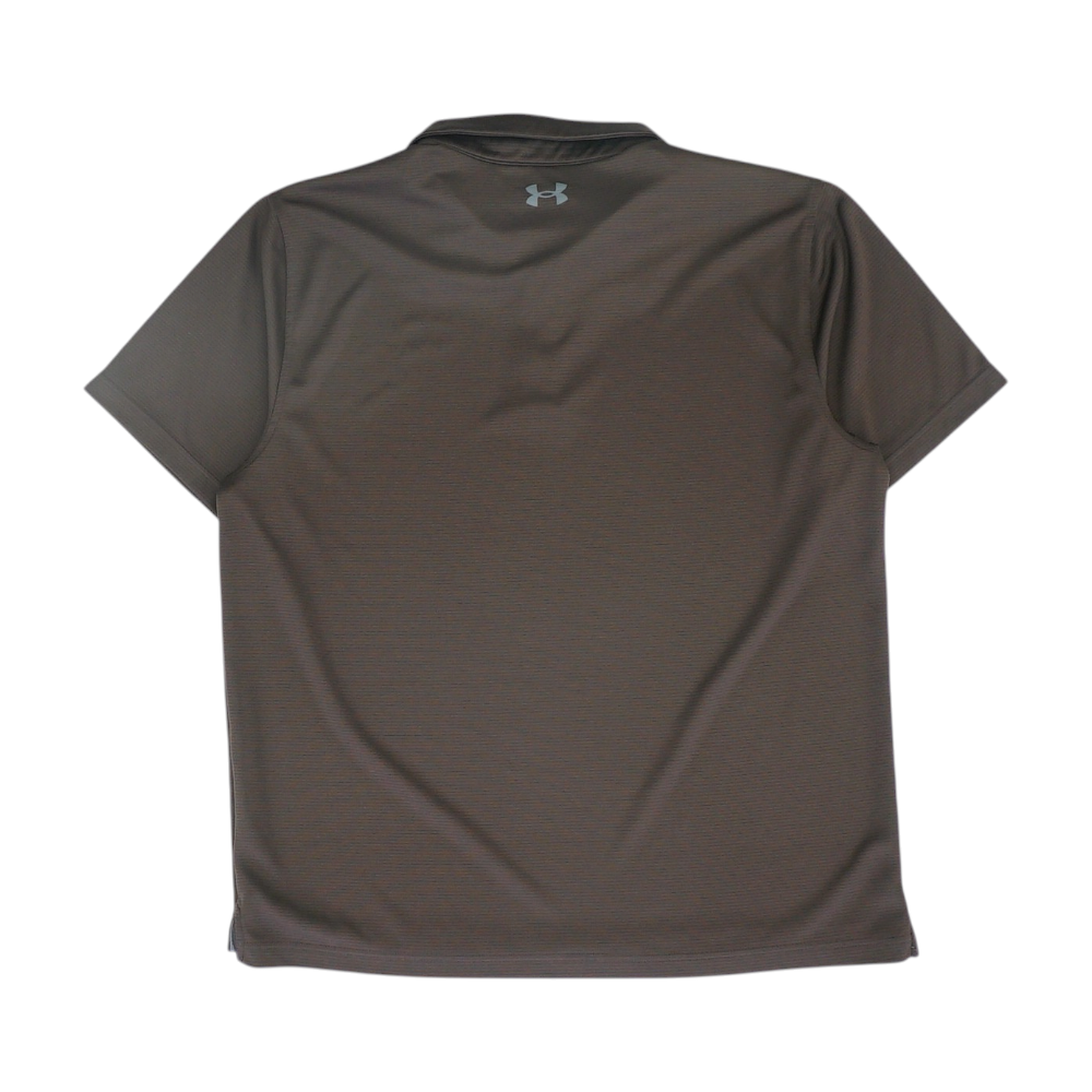Brown Striped Short Sleeve Polo