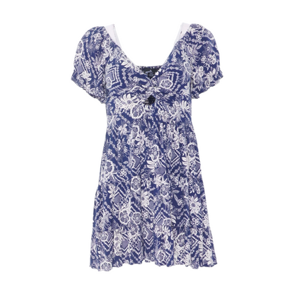 Navy Floral Mini Dress