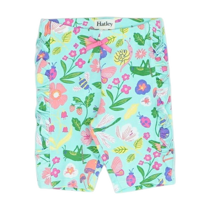 Green Graphic Knit Shorts
