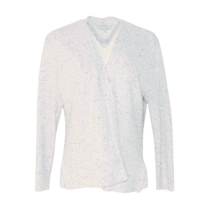 Gray Print Cardigan Sweater